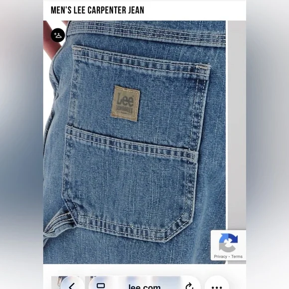 Lee Men's Carpenter Jeans - Picture 4 of 6